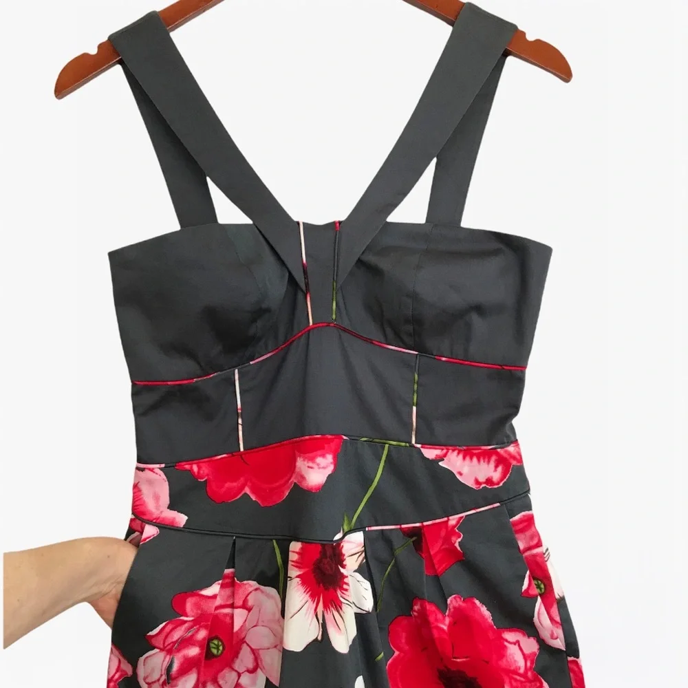 Anthropologie Sine Halter Floral Print Women’s Mini Dress 4 - Picture 9 of 17